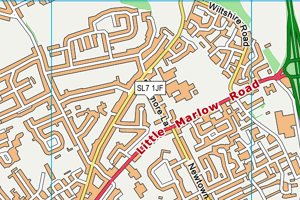 SL7 1JF map - OS VectorMap District (Ordnance Survey)