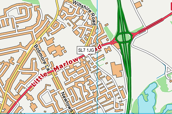 SL7 1JG map - OS VectorMap District (Ordnance Survey)