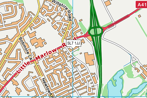 SL7 1JJ map - OS VectorMap District (Ordnance Survey)