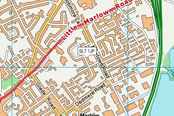 SL7 1JP map - OS VectorMap District (Ordnance Survey)