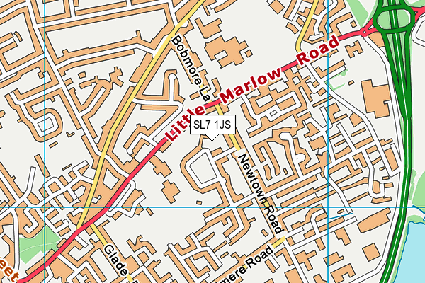 SL7 1JS map - OS VectorMap District (Ordnance Survey)