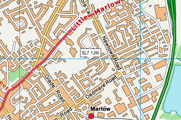 SL7 1JW map - OS VectorMap District (Ordnance Survey)