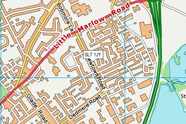 SL7 1JY map - OS VectorMap District (Ordnance Survey)
