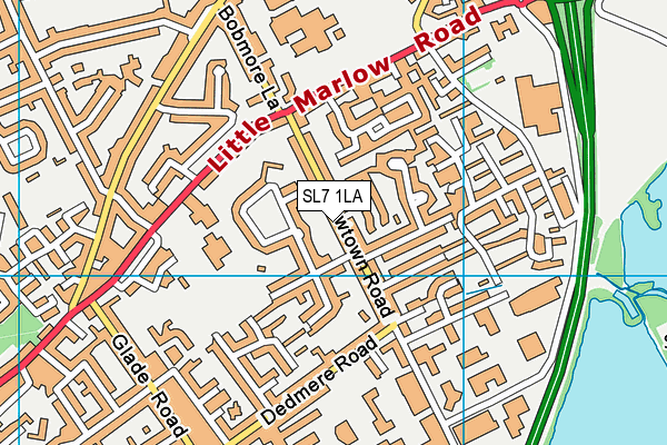 SL7 1LA map - OS VectorMap District (Ordnance Survey)
