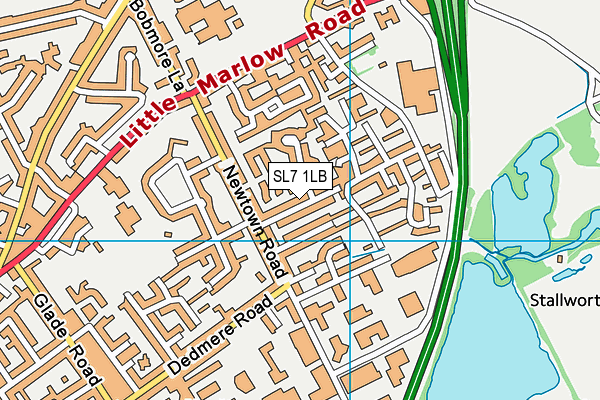 SL7 1LB map - OS VectorMap District (Ordnance Survey)