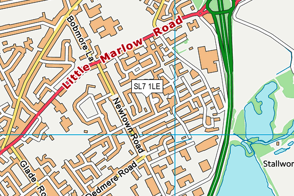 SL7 1LE map - OS VectorMap District (Ordnance Survey)