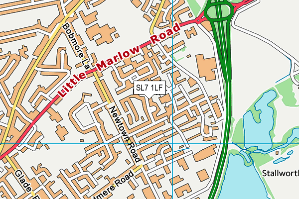 SL7 1LF map - OS VectorMap District (Ordnance Survey)