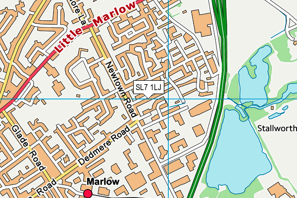 SL7 1LJ map - OS VectorMap District (Ordnance Survey)