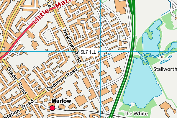 SL7 1LL map - OS VectorMap District (Ordnance Survey)