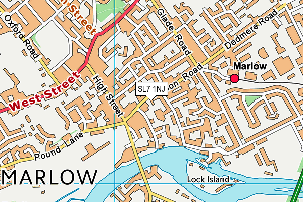 SL7 1NJ map - OS VectorMap District (Ordnance Survey)