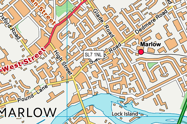 SL7 1NL map - OS VectorMap District (Ordnance Survey)