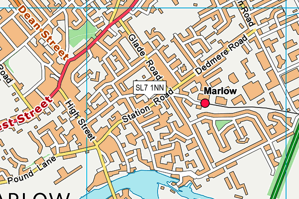 SL7 1NN map - OS VectorMap District (Ordnance Survey)
