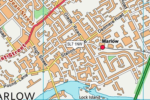 SL7 1NW map - OS VectorMap District (Ordnance Survey)