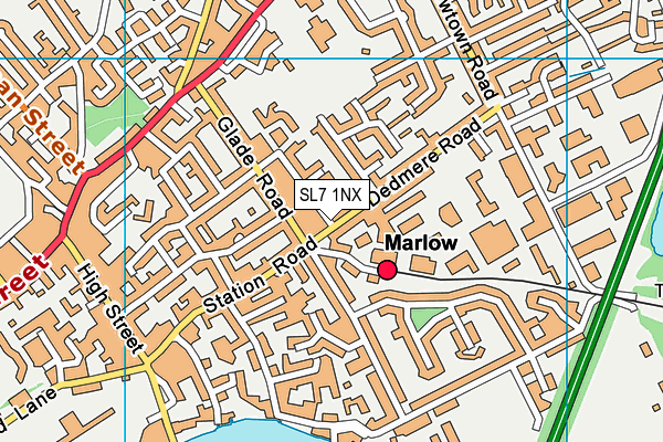SL7 1NX map - OS VectorMap District (Ordnance Survey)