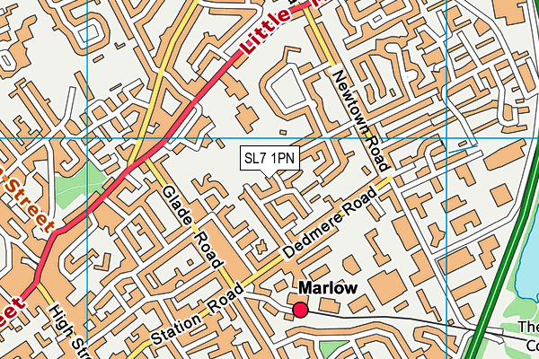 SL7 1PN map - OS VectorMap District (Ordnance Survey)