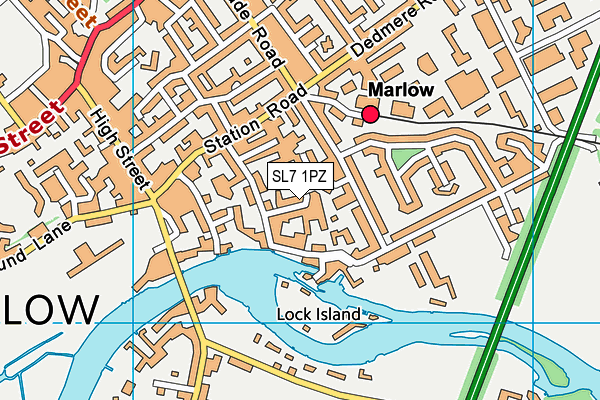 SL7 1PZ map - OS VectorMap District (Ordnance Survey)