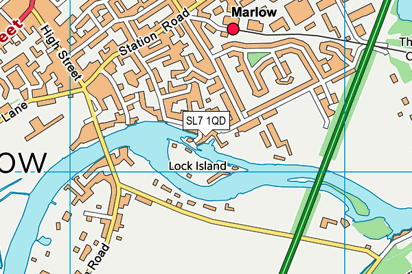 SL7 1QD map - OS VectorMap District (Ordnance Survey)