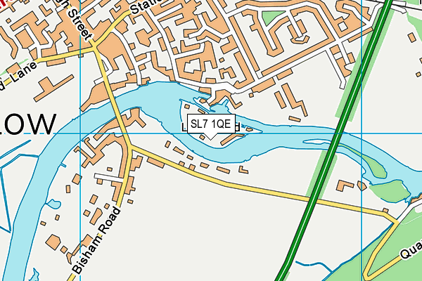 SL7 1QE map - OS VectorMap District (Ordnance Survey)