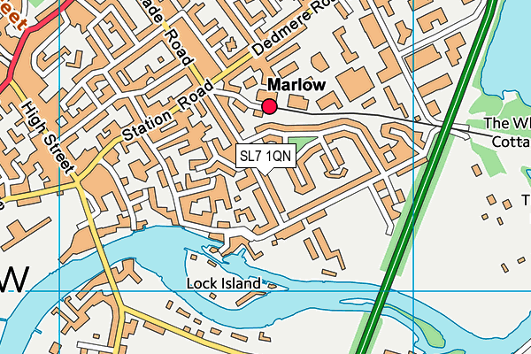 SL7 1QN map - OS VectorMap District (Ordnance Survey)