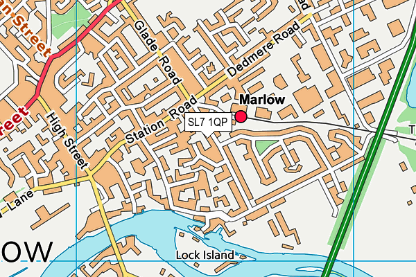 SL7 1QP map - OS VectorMap District (Ordnance Survey)