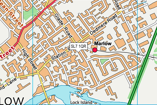SL7 1QR map - OS VectorMap District (Ordnance Survey)