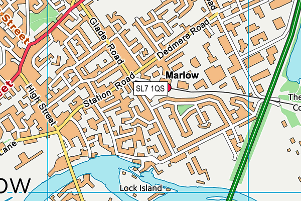 SL7 1QS map - OS VectorMap District (Ordnance Survey)