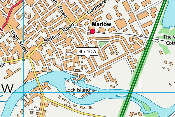 SL7 1QW map - OS VectorMap District (Ordnance Survey)