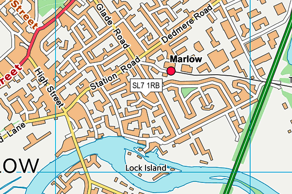 SL7 1RB map - OS VectorMap District (Ordnance Survey)