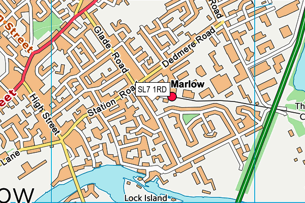 SL7 1RD map - OS VectorMap District (Ordnance Survey)