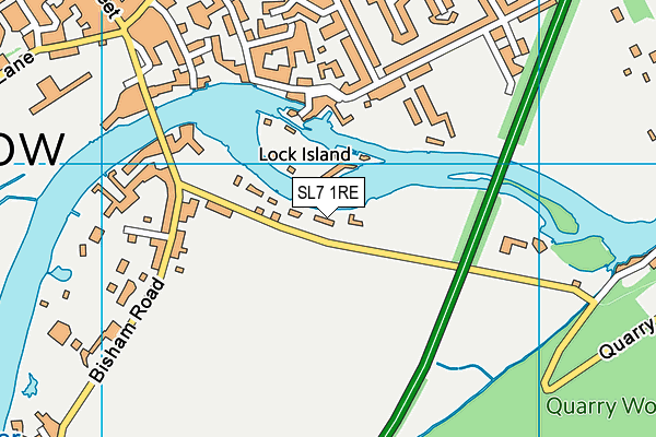 SL7 1RE map - OS VectorMap District (Ordnance Survey)