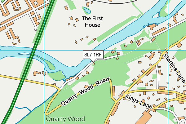SL7 1RF map - OS VectorMap District (Ordnance Survey)