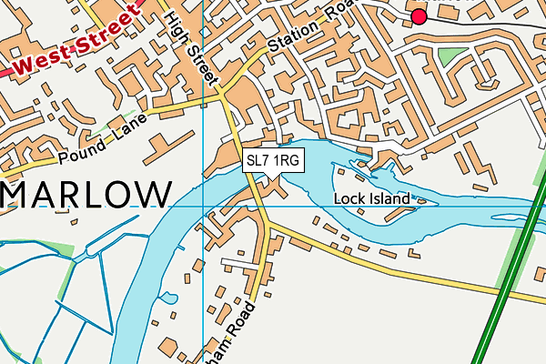 SL7 1RG map - OS VectorMap District (Ordnance Survey)