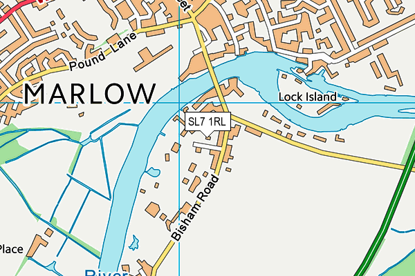 SL7 1RL map - OS VectorMap District (Ordnance Survey)