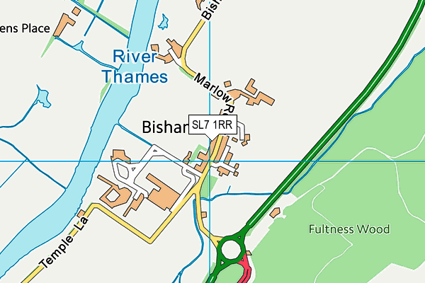 Bisham Abbey National Sports Centre map (SL7 1RR) - OS VectorMap District (Ordnance Survey)
