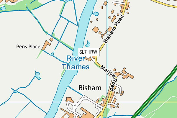 SL7 1RW map - OS VectorMap District (Ordnance Survey)