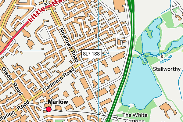 SL7 1SS map - OS VectorMap District (Ordnance Survey)