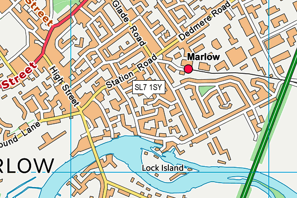 SL7 1SY map - OS VectorMap District (Ordnance Survey)
