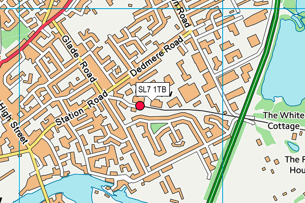 SL7 1TB map - OS VectorMap District (Ordnance Survey)