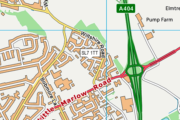 SL7 1TT map - OS VectorMap District (Ordnance Survey)