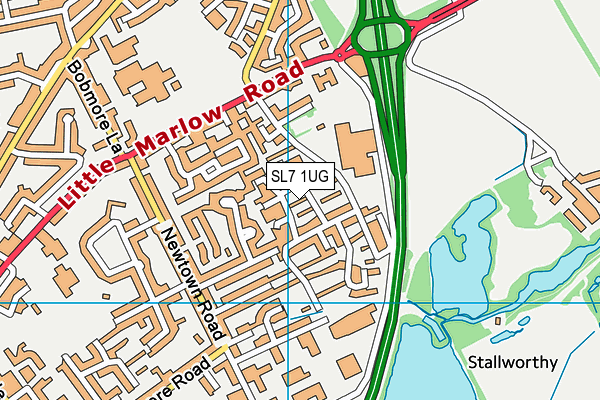 SL7 1UG map - OS VectorMap District (Ordnance Survey)