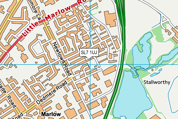 SL7 1UJ map - OS VectorMap District (Ordnance Survey)