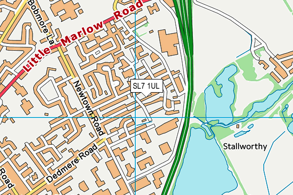 SL7 1UL map - OS VectorMap District (Ordnance Survey)