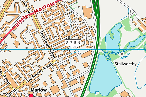 SL7 1UN map - OS VectorMap District (Ordnance Survey)