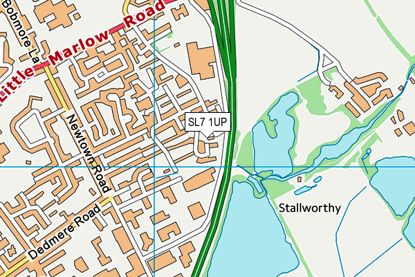 SL7 1UP map - OS VectorMap District (Ordnance Survey)