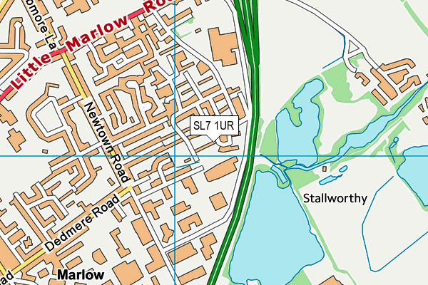 SL7 1UR map - OS VectorMap District (Ordnance Survey)
