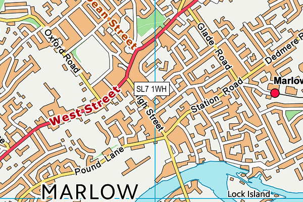 SL7 1WH map - OS VectorMap District (Ordnance Survey)