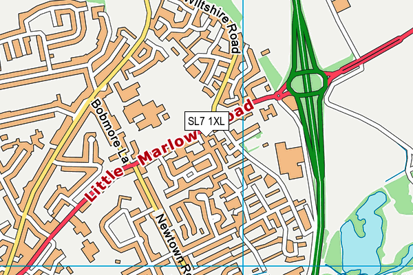 SL7 1XL map - OS VectorMap District (Ordnance Survey)