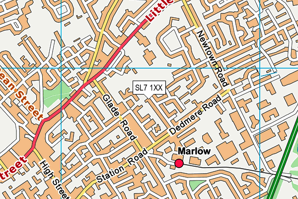 SL7 1XX map - OS VectorMap District (Ordnance Survey)