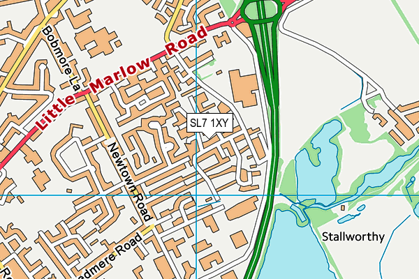 SL7 1XY map - OS VectorMap District (Ordnance Survey)