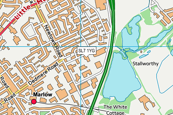 SL7 1YG map - OS VectorMap District (Ordnance Survey)